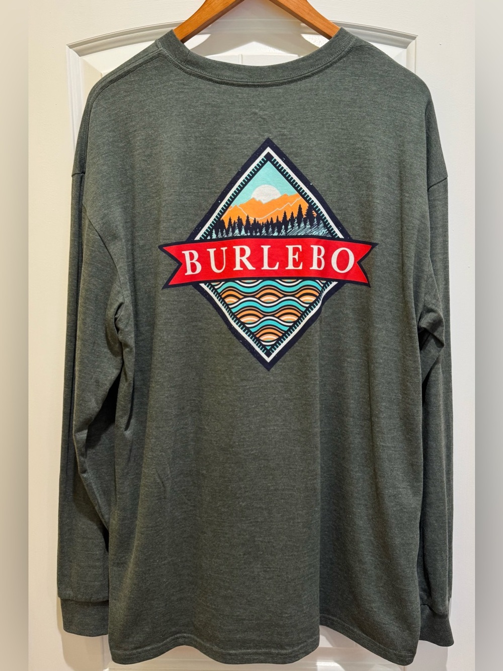 Burlebo Long Sleeve Tee Mens XL Dark Green ***LIKE NEW ***